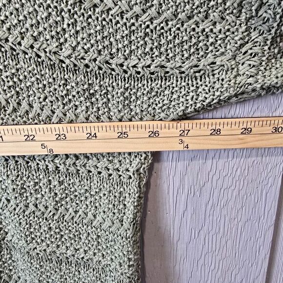 NWOT Chico's Shine Stitch Detail Pullover Simple Sweater Sz XXL‎ Olive Green - Picture 6 of 9